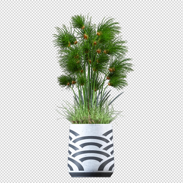3D-Rendering von Blumen isoliert
