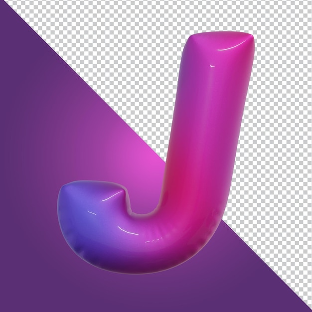 3D-Rendering von Buchstaben isoliert