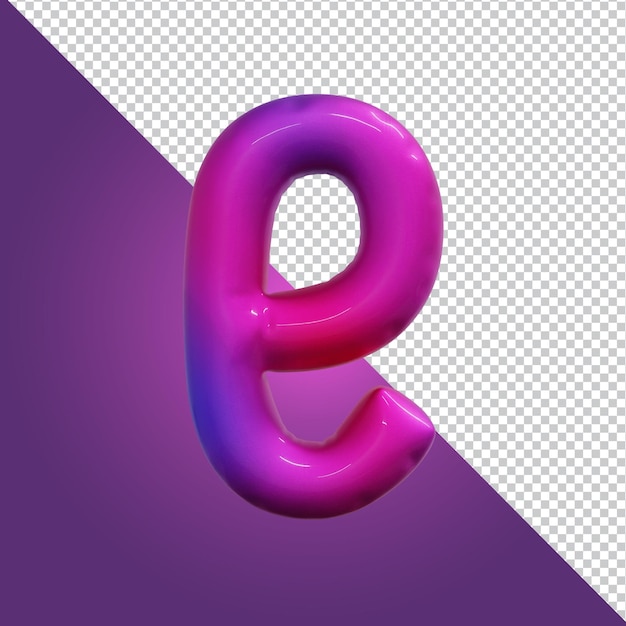 3D-Rendering von Buchstaben isoliert