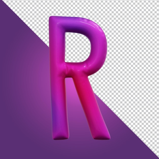 3D-Rendering von Buchstaben isoliert