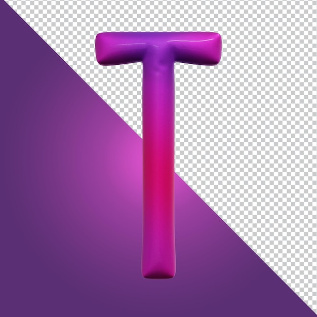 3D-Rendering von Buchstaben isoliert
