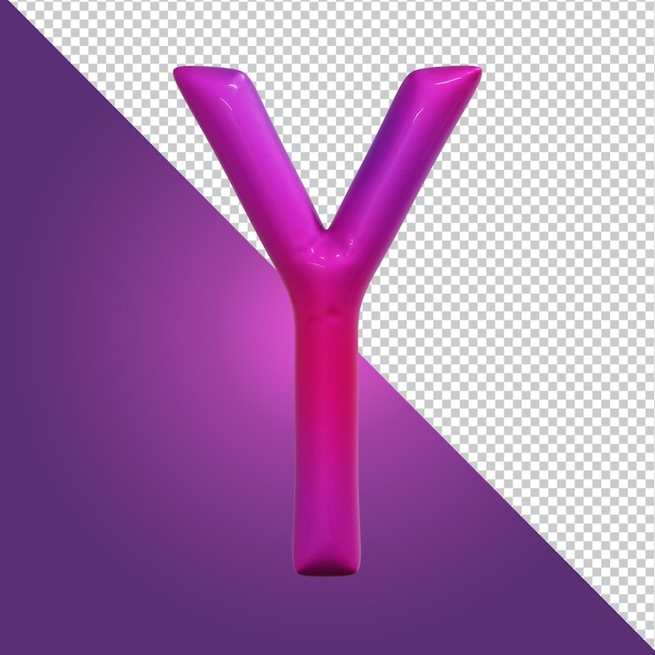 PSD 3d-rendering von buchstaben isoliert