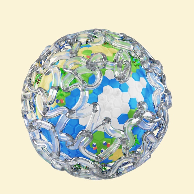3D-Rendering von Designobjekt und -form