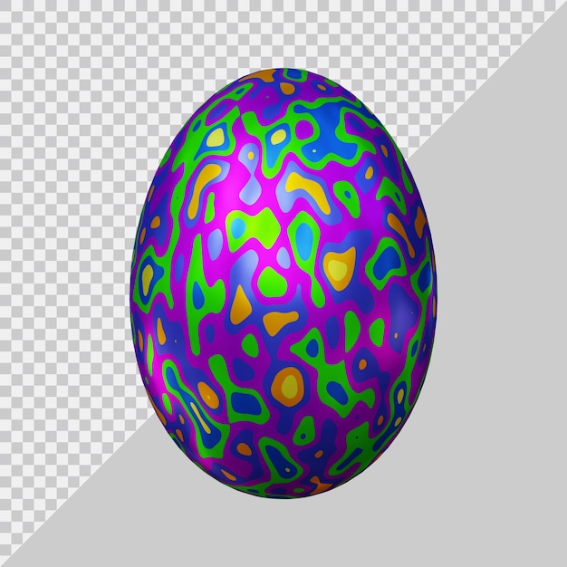 3D-Rendering von Ei mit modernem Stil