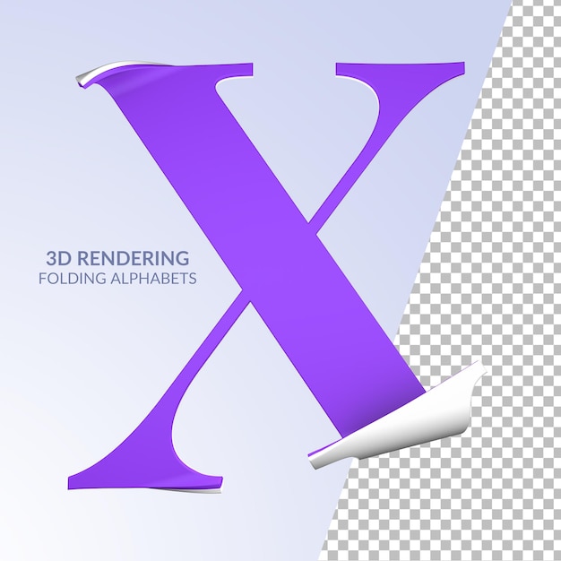 3D-Rendering von gefalteten Buchstaben