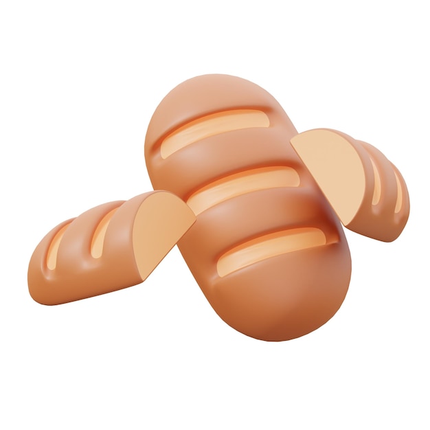 3D-Rendering von geschnittenen Broten