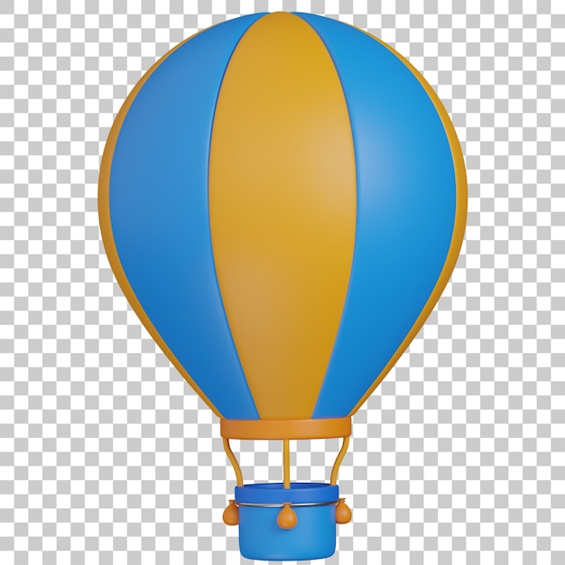 3D-Rendering von Heißluftballon-Symbol