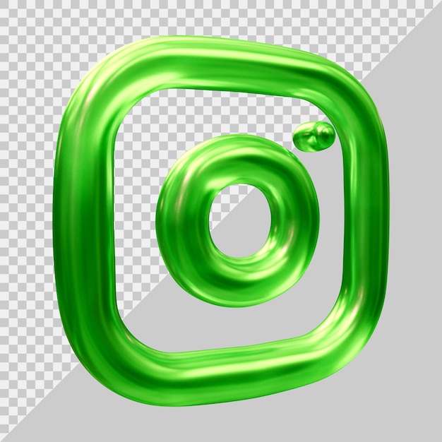 3d-rendering von instagram-icon-social-media-konzept