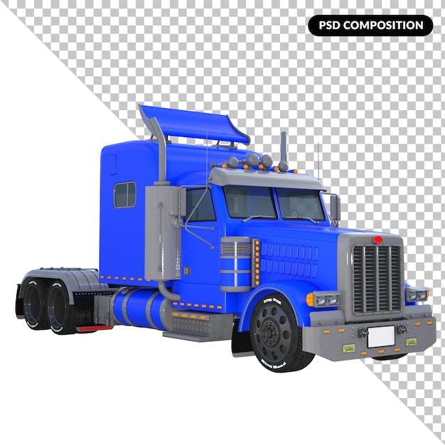 3D-Rendering von isolierten Lastwagen