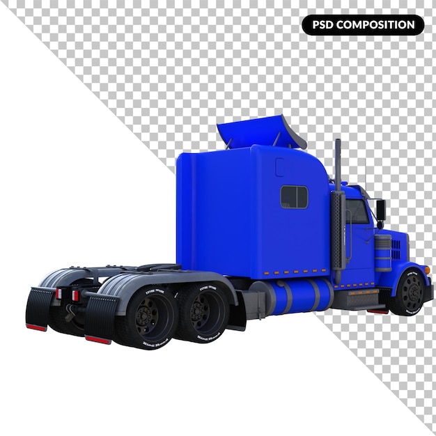 3D-Rendering von isolierten Lastwagen