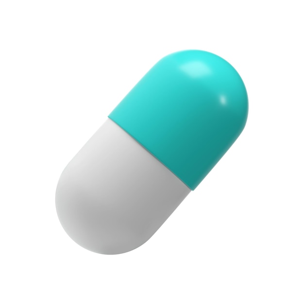 PSD 3d-rendering von kapselpillen, arzneimitteln, medikamenten, apotheken-ikonen und logo-illustrationen