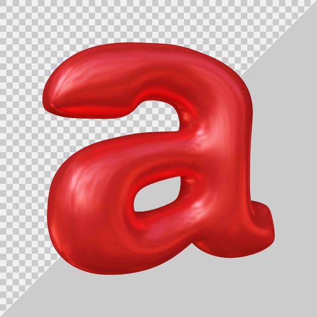 3D-Rendering von kleinen Buchstaben ein Ballon