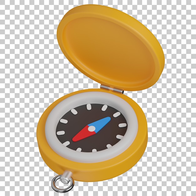 3D-Rendering von Kompass für Navigation und Erkundung-Symbol
