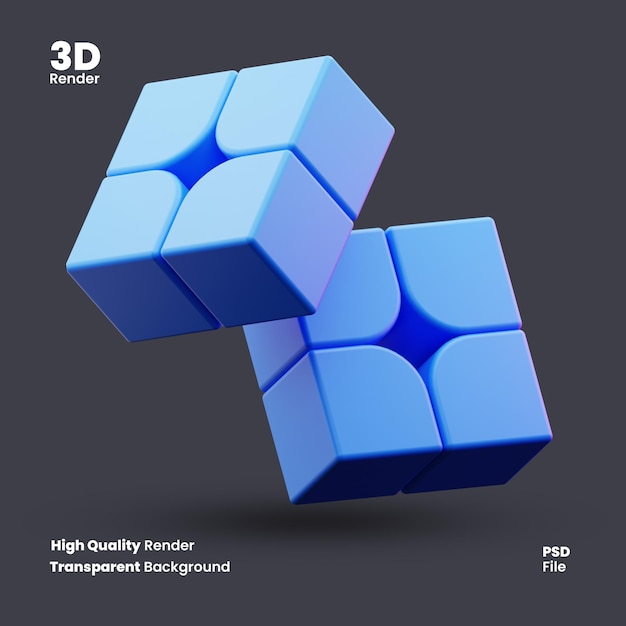3D-Rendering von Kubik
