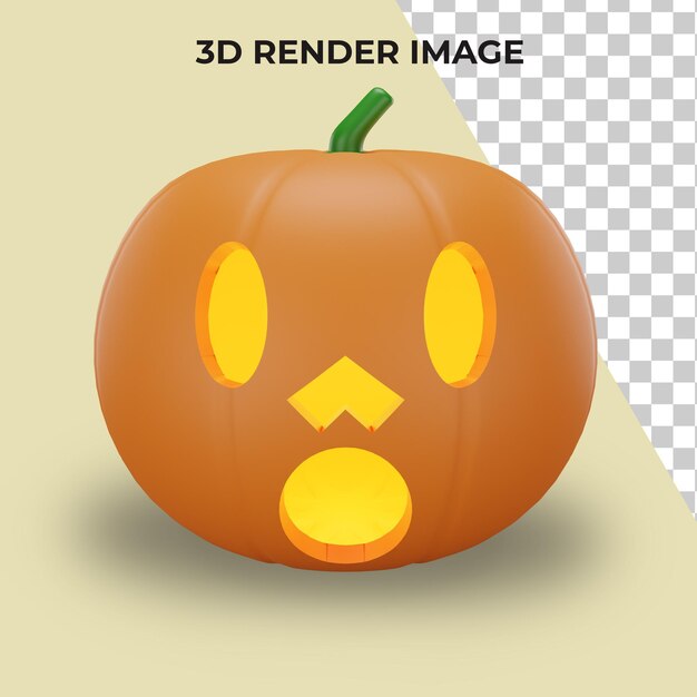 3D-Rendering von Kürbis mit Halloween-Konzept