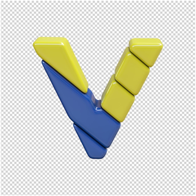 3D-Rendering von Kunststoffbuchstaben
