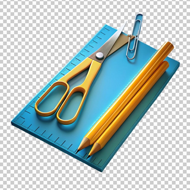 3D-Rendering von Lineal-Symbolen auf durchsichtigem Hintergrund