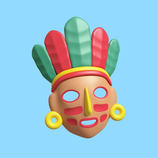 3D-Rendering von Mexiko-Icon-Design