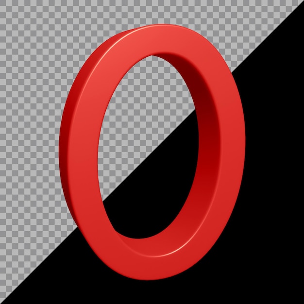 3D-Rendering von Nummer 0
