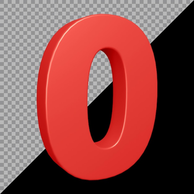 3D-Rendering von Nummer 0
