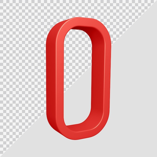 3D-Rendering von Nummer 0