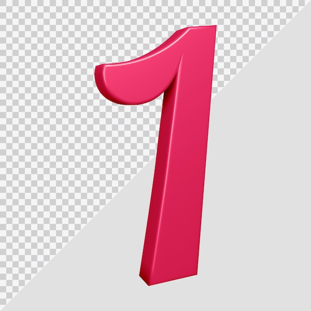 3D-Rendering von Nummer 1