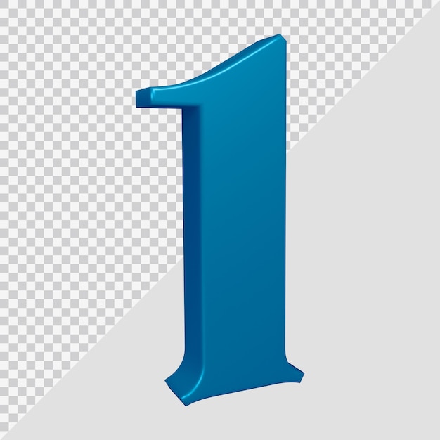 3D-Rendering von Nummer 1