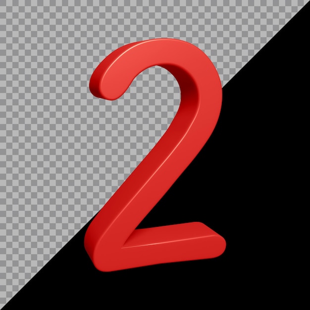 3D-Rendering von Nummer 2