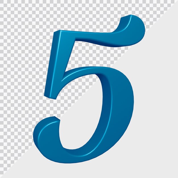 3D-Rendering von Nummer 5