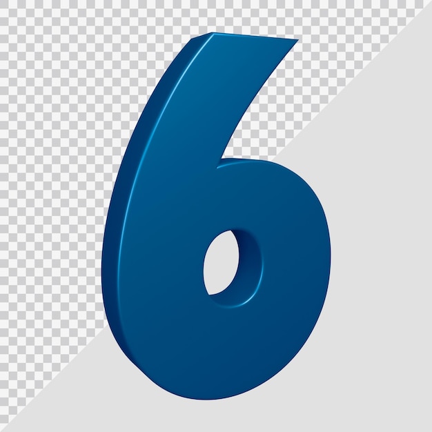 3D-Rendering von Nummer 6