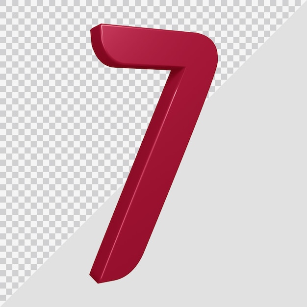 3D-Rendering von Nummer 7