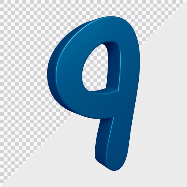 3D-Rendering von Nummer 9