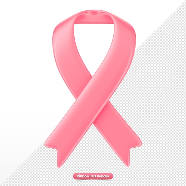 3D-Rendering von Pink October Ribbon