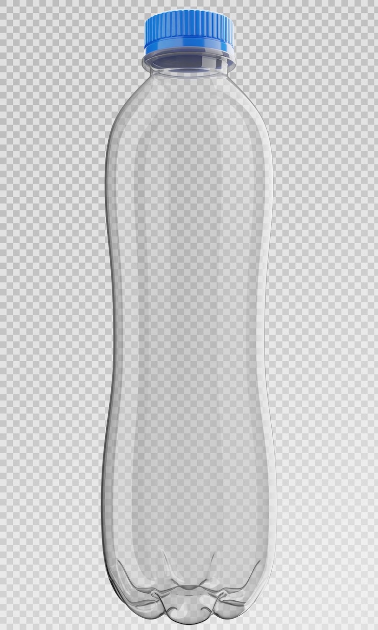 PSD 3d-rendering von plastikflaschen isoliert