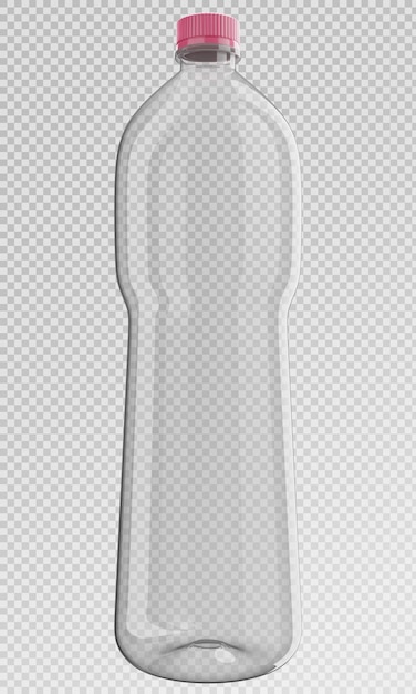 3d-Rendering von Plastikflaschen isoliert