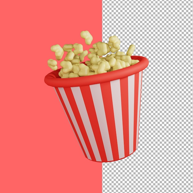 3D-Rendering von Popcorn-Illustration