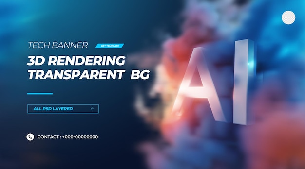 3D-Rendering von Rauch-Text-Effekt-Hintergrund