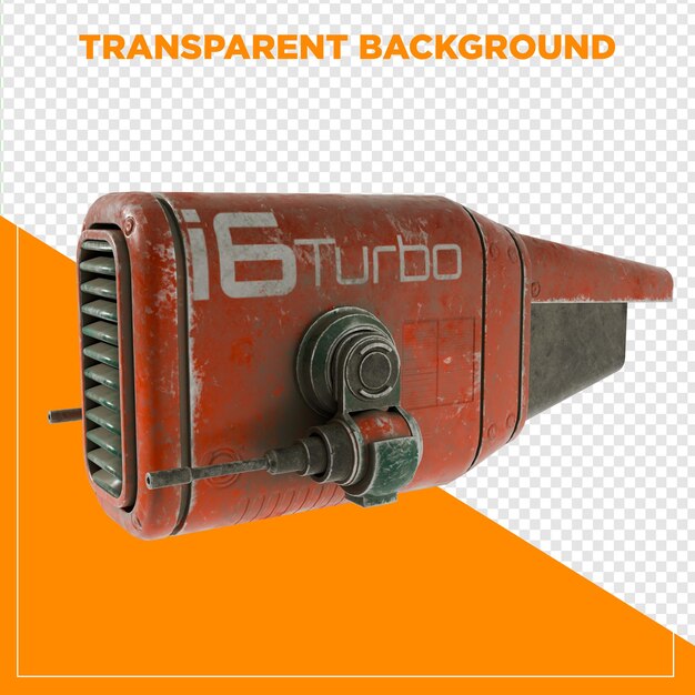 3D-Rendering von Raumrobot mit durchsichtigem Hintergrund