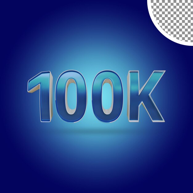3D-Rendering von Shinny-Texteffekt 100K