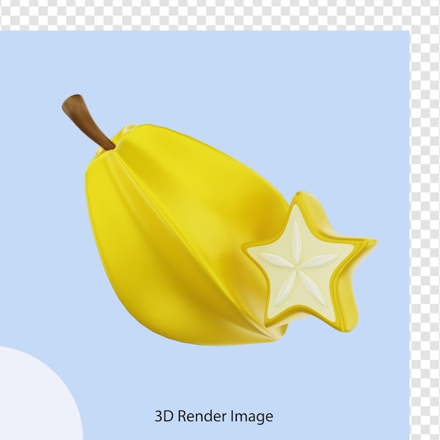 PSD 3d-rendering von sternfrüchten