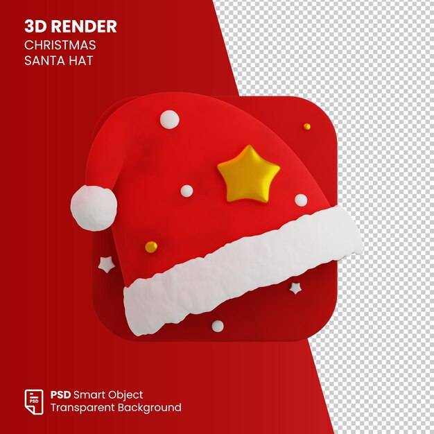 3d-rendering von weihnachtsmütterhut