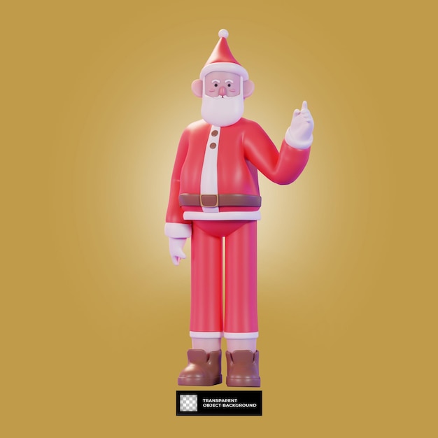 3d-rendering weihnachtsmann