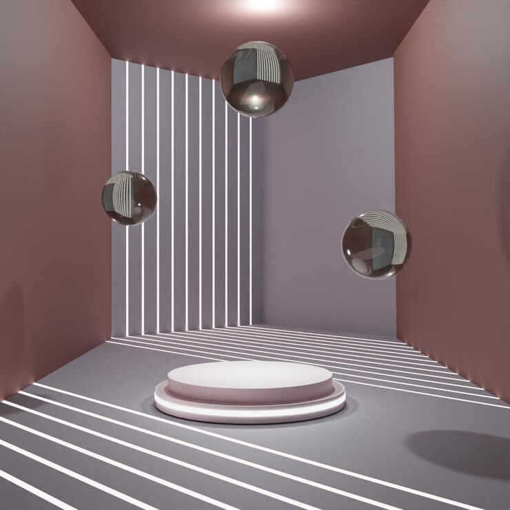 PSD 3d-rendering weißes podium auf braunem hintergrund hohe qualität