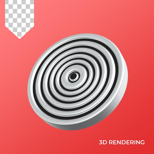 PSD 3d-rendering-zieltafel-symbol premium psd