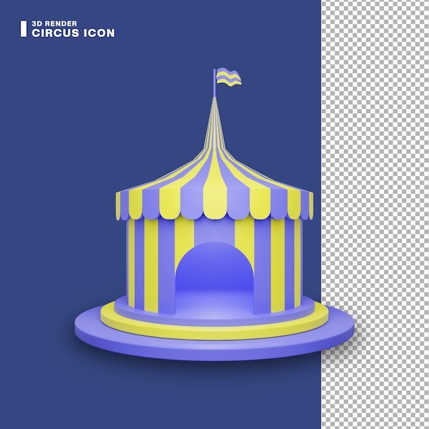 3D-Rendering-Zirkus-Symbol