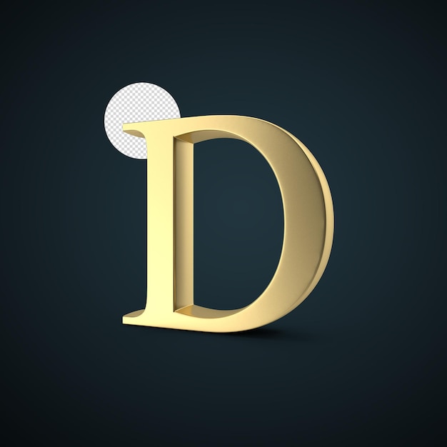 3d renderização de ouro D