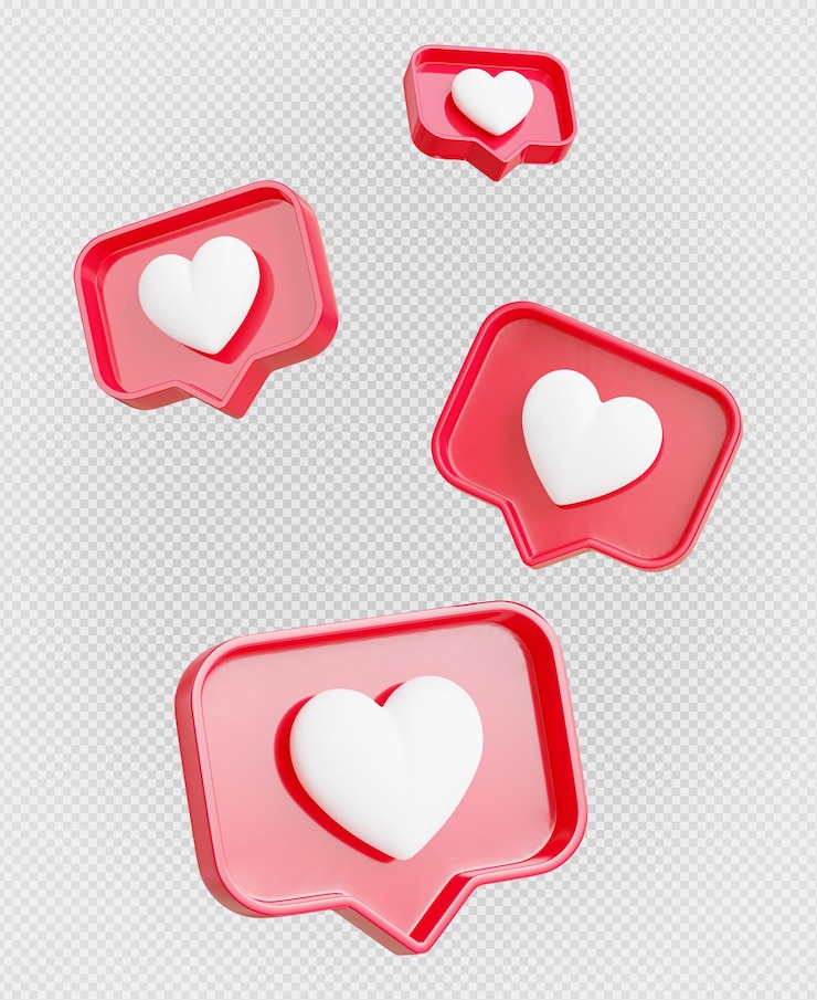 PSD 3d renderização do ícone de notificação em fundo transparente