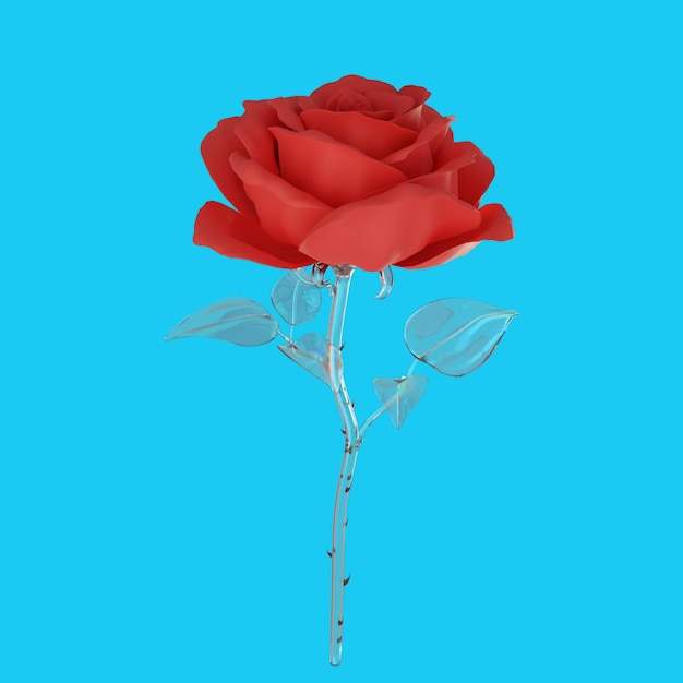 3d renderização flor de primavera