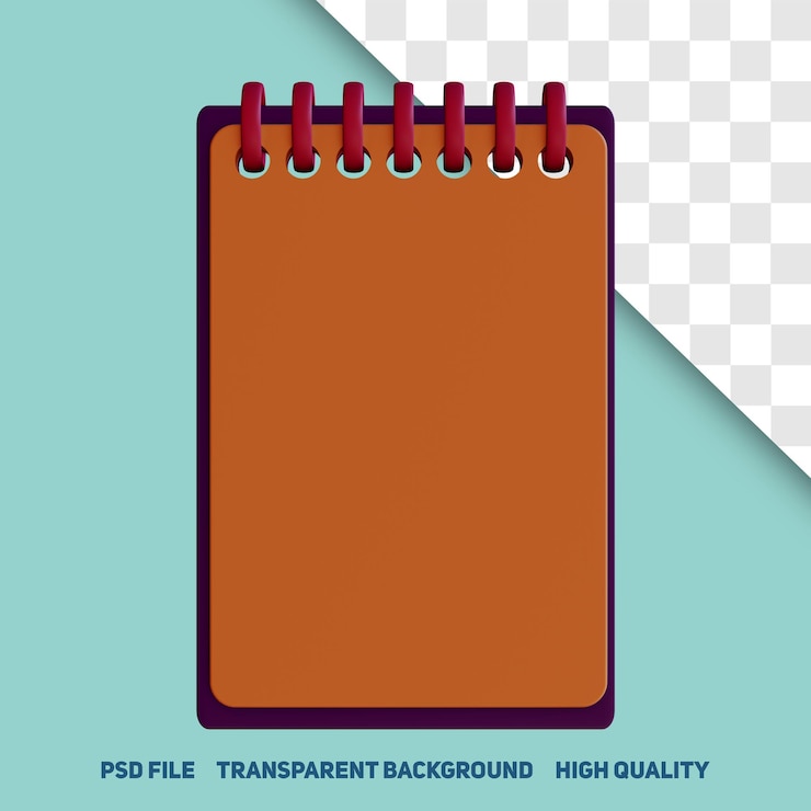 PSD 3d renderização ícone psd premium do notebook minimalista