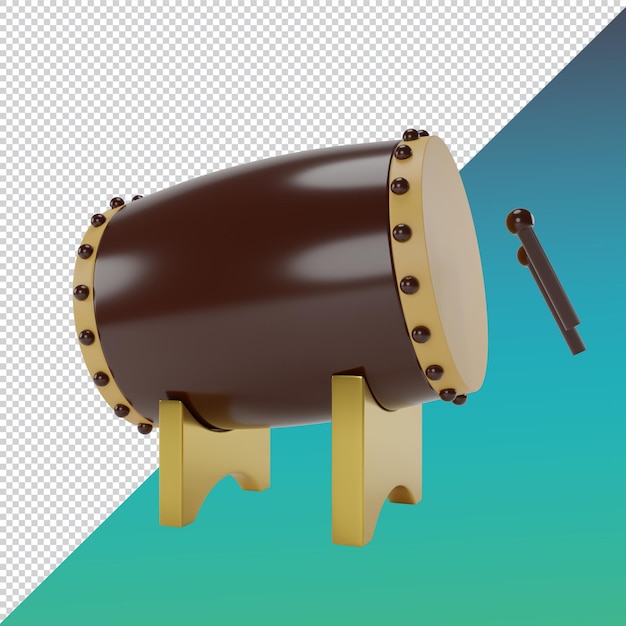 3d renderização islam drum for decoration psd file